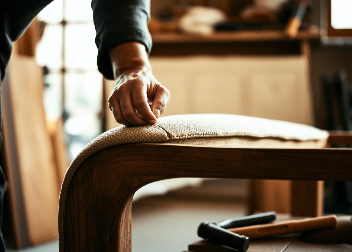 Artisan travaillant dans l'atelier